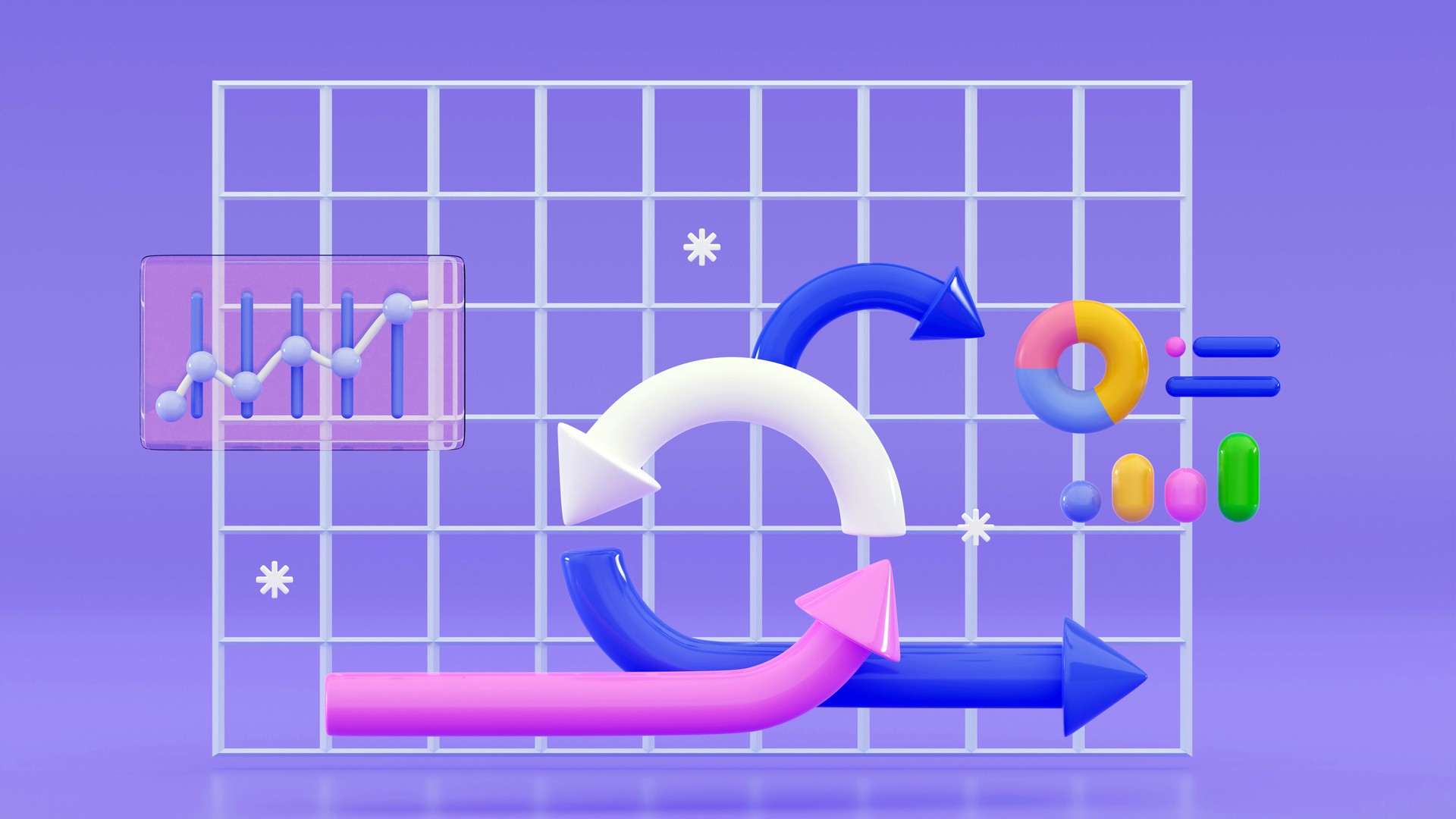 3d Agile development decisions methodology business concept Agile life rule cycle